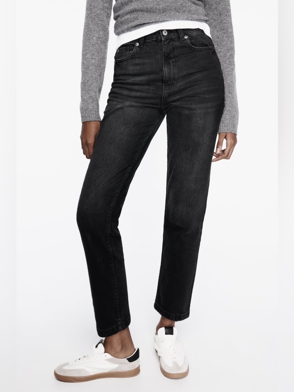 Zara High Rise Straight Leg Ankle Jeans Sz 12